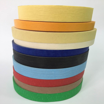 Bandă de mască din hârtie texturată, rezistentă la temperaturi înalte, albastră, 50 m, grosime 0,14 mm, textură crep, adeziv pe bază de cauciuc, ușor de rupt, pentru vopsire auto, decor interior, materiale pentru pantofi, plastic, electronică și prelucrare