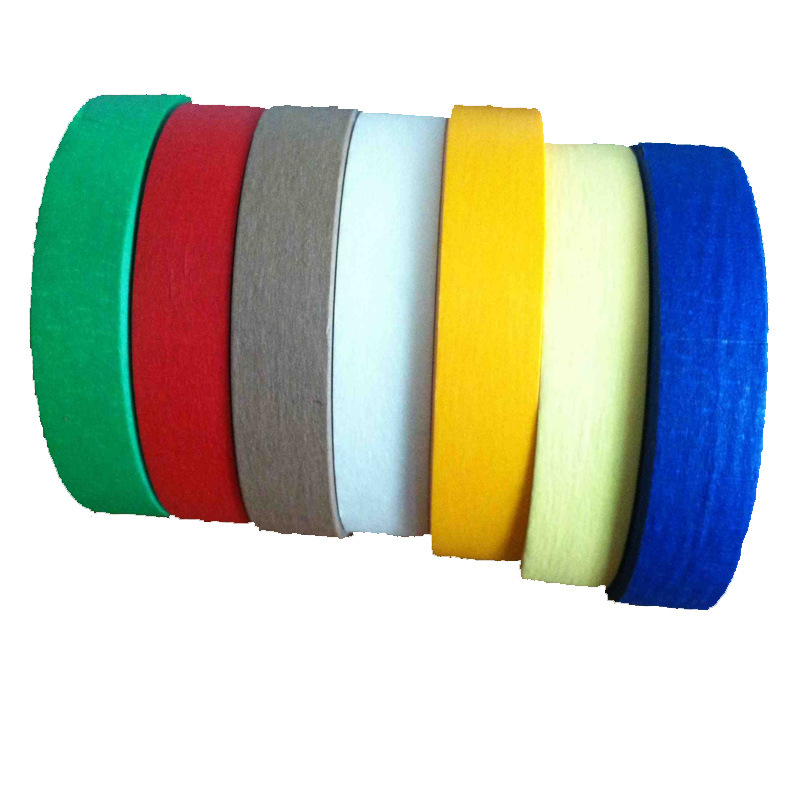 Bandă de mască din hârtie texturată, rezistentă la temperaturi înalte, albastră, 50 m, grosime 0,14 mm, textură crep, adeziv pe bază de cauciuc, ușor de rupt, pentru vopsire auto, decor interior, materiale pentru pantofi, plastic, electronică și prelucrare