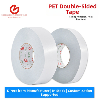 Bandă dublu-adezivă PET, transparentă, pentru LED, rezistentă la temperaturi înalte, fără reziduuri, aderență puternică