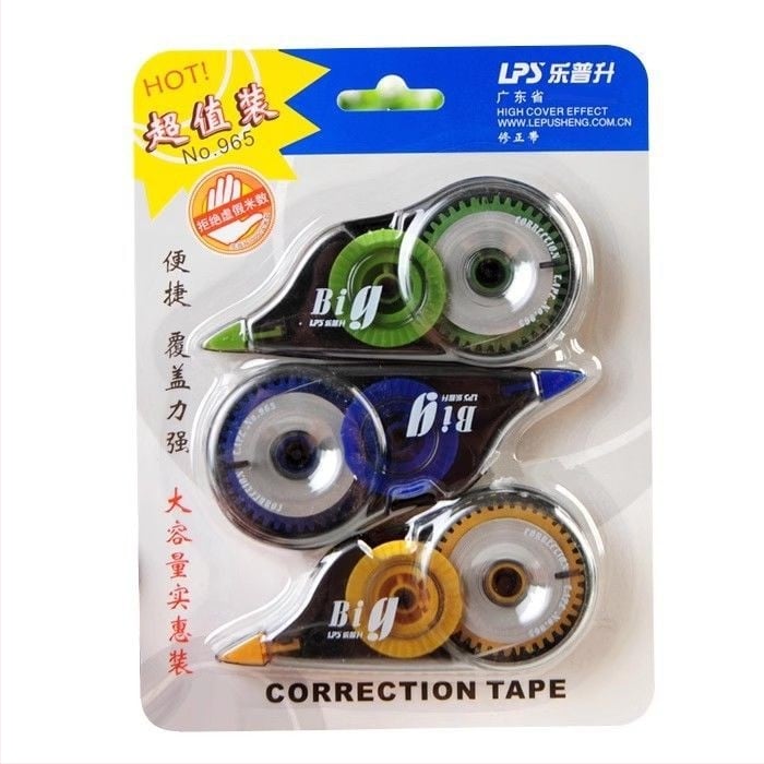 Lepusheng 965 korekčná páska, sada 3 kusy, celková dĺžka 12 m, plastové biele puzdro