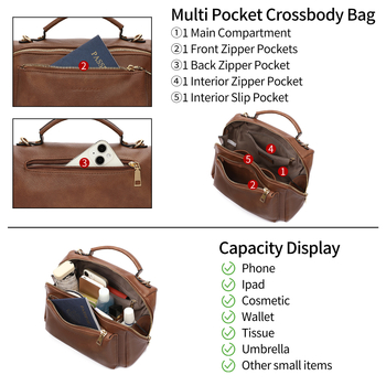 Gaekeao retro crossbody torba u Boston stilu, novi model 2025, velika kapaciteta za svakodnevnu upotrebu