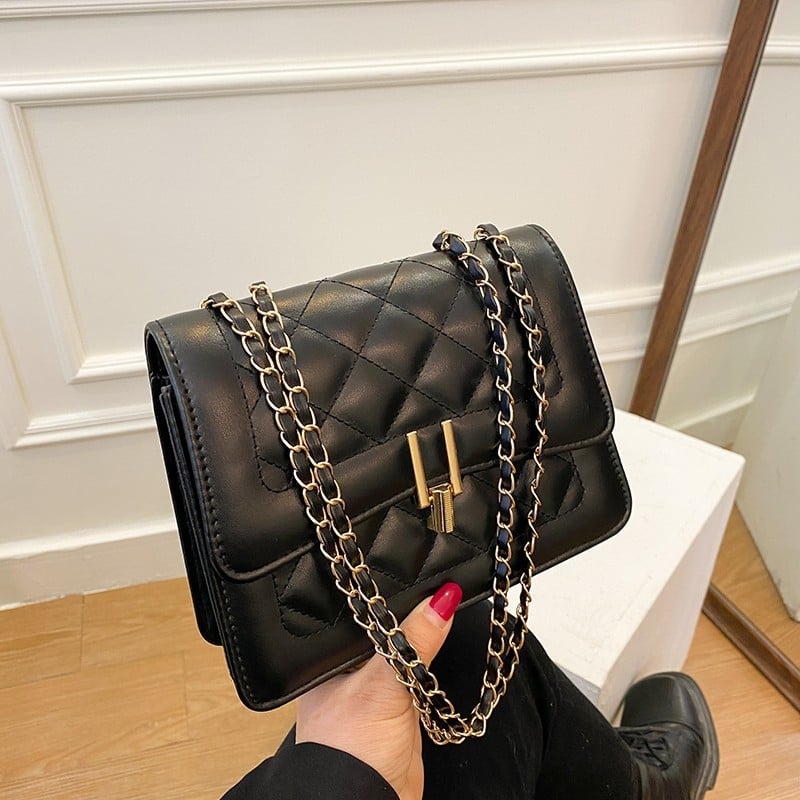 2025 moderna torba preko ramena s dijamantnim kviltingom i lančanim kaišem, kompaktna crossbody