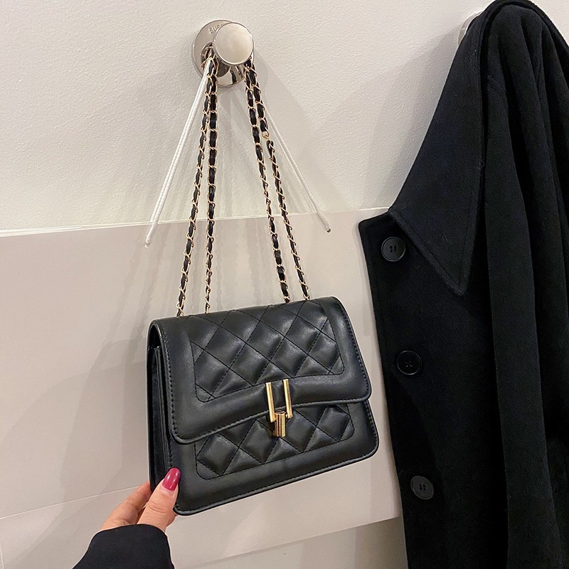 2025 moderna torba preko ramena s dijamantnim kviltingom i lančanim kaišem, kompaktna crossbody
