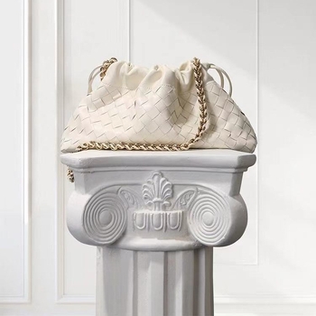 Dustbag torba za jesensko-zimsku sezonu s oblacnom pleteninom, velika kapaciteta, lančana ručka za ramena ili ispod pazuha, Chanel inspirirana ženska moda