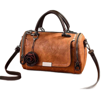Moderna retro ženska torbica od mekane kože, Boston stil, svestrana crossbody torba i jednostavna torba za rame s oblikom jastuka