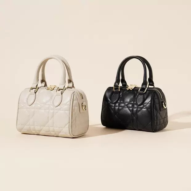 Originalna ženska torba Boston s kapitoniranim uzorkom, PU materijal, mala torba za rame i crossbody, za svakodnevnu upotrebu