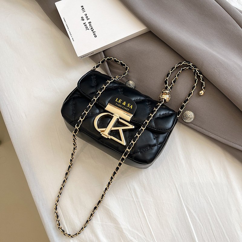 Ženska torbica s lančanim remenom i dijamantno prešivanim uzorkom, modna i svestrana crossbody mala kvadratna torba, ljeto 2025