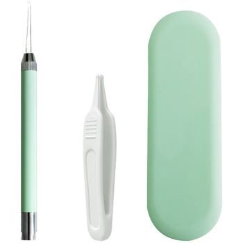 Haubert Set de curățare a urechilor pentru copii, cu iluminare, cu linguriță pentru urechi, pensetă și clips pentru nas