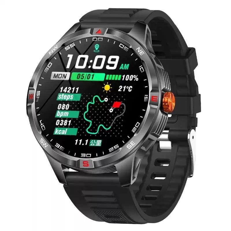 V45 pametni sat s baterijom od 1000mAh, praćenje srčanog ritma i zasićenost kisikom, Bluetooth pozivi, TFT zaslon od 1,46 inča, silikonska narukvica, vodootporan, kružni brojčanik