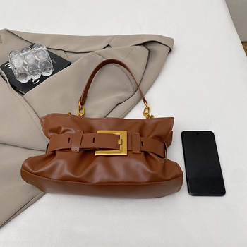PU kožna torba u korejskom stilu s plisiranim oblikom oblaka, srednje veličine, ramena i crossbody, velika kapaciteta