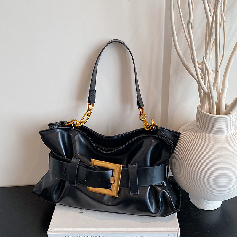 PU kožna torba u korejskom stilu s plisiranim oblikom oblaka, srednje veličine, ramena i crossbody, velika kapaciteta