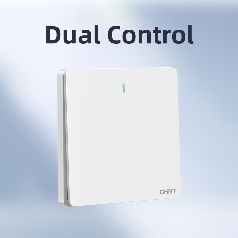 Chint skrytý stenu spínač a zásuvka, panel s 1 modulom, 5 otvorov, krémová farba, biela 6C