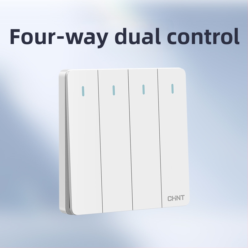 Chint skrytý stenu spínač a zásuvka, panel s 1 modulom, 5 otvorov, krémová farba, biela 6C