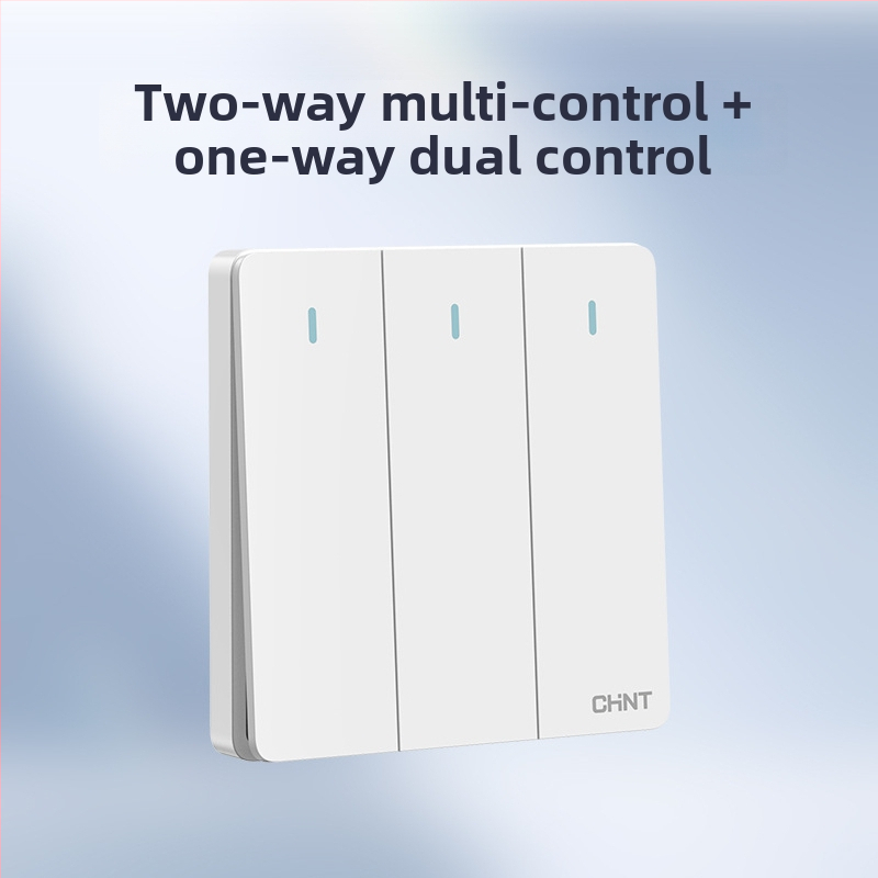 Chint skrytý stenu spínač a zásuvka, panel s 1 modulom, 5 otvorov, krémová farba, biela 6C