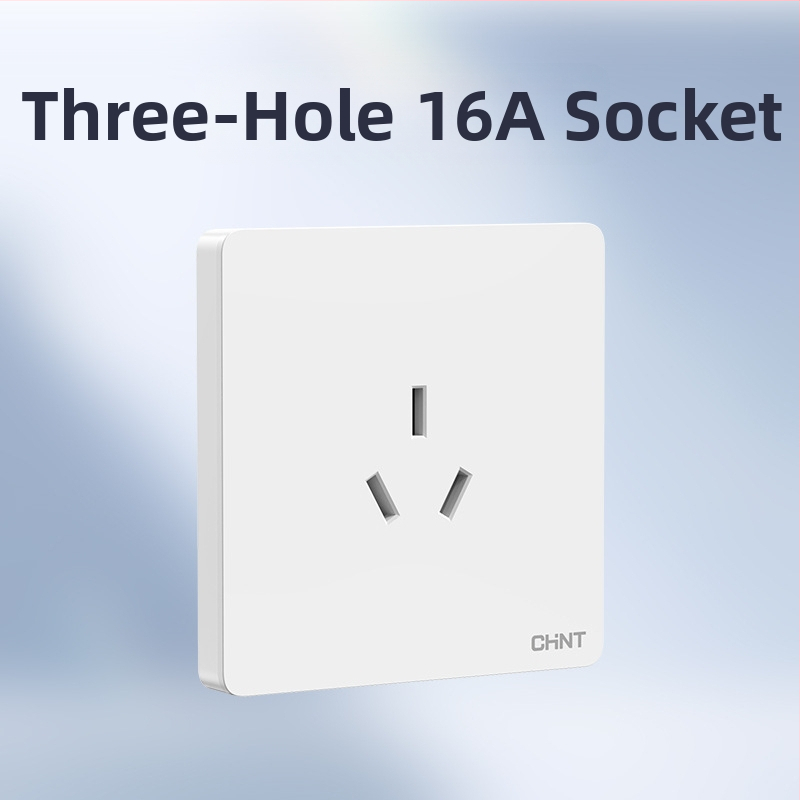 Chint skrytý stenu spínač a zásuvka, panel s 1 modulom, 5 otvorov, krémová farba, biela 6C