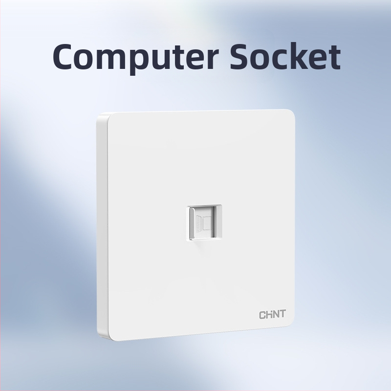 Chint skrytý stenu spínač a zásuvka, panel s 1 modulom, 5 otvorov, krémová farba, biela 6C
