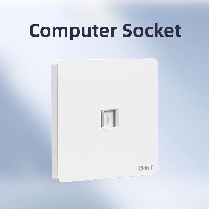 Chint skrytý stenu spínač a zásuvka, panel s 1 modulom, 5 otvorov, krémová farba, biela 6C