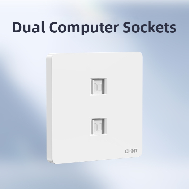 Chint skrytý stenu spínač a zásuvka, panel s 1 modulom, 5 otvorov, krémová farba, biela 6C