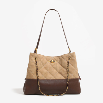 Ženska tote torbica od mikrovlaknaste kože sa rombom uzorkom, velika kapaciteta, crossbody nošenje