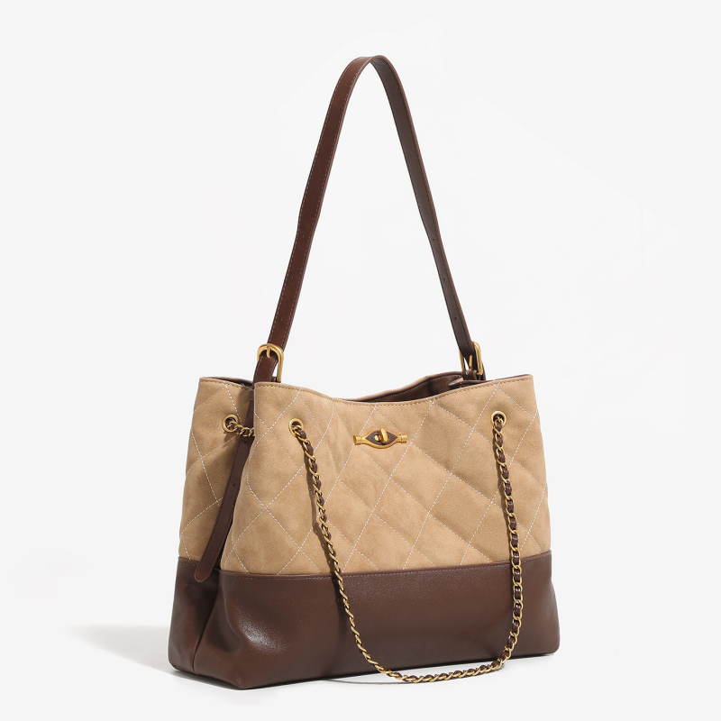 Ženska tote torbica od mikrovlaknaste kože sa rombom uzorkom, velika kapaciteta, crossbody nošenje