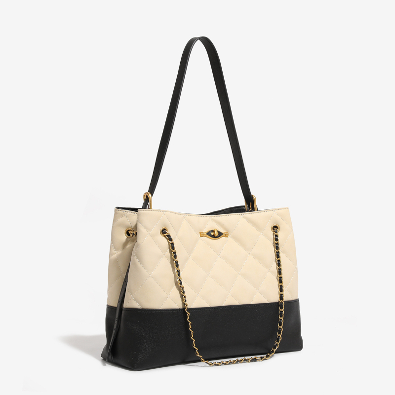 Ženska tote torbica od mikrovlaknaste kože sa rombom uzorkom, velika kapaciteta, crossbody nošenje