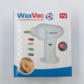Curățător electric pentru urechi cu linguriță de urechi și masaj, alb