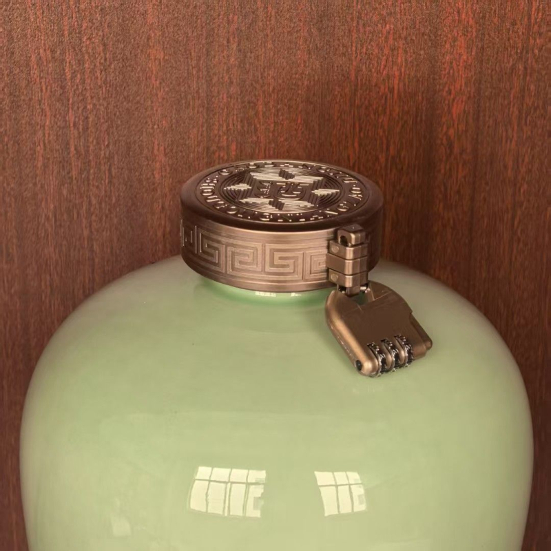 Vasuri ceramice pentru vin, cu capace etanșe din polimer, pentru depozitare la domiciliu