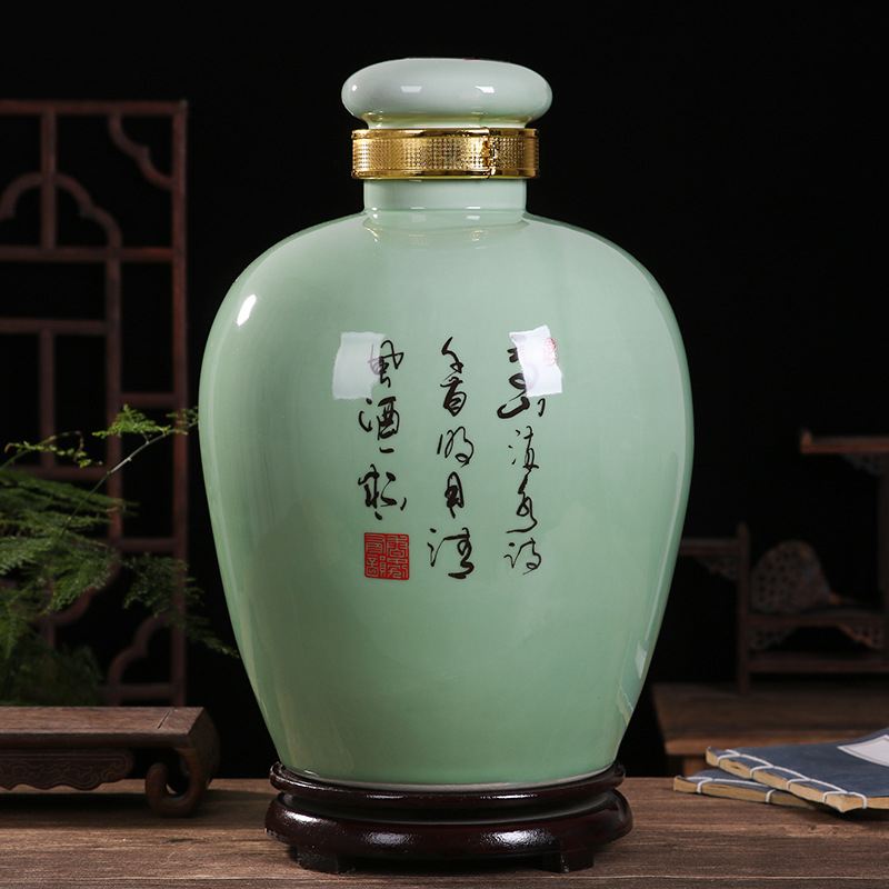 Vas ceramic pentru vin sigilat cu capac de închidere, 2,5–15 kg, uz casnic, porțelan, stil modern minimalist