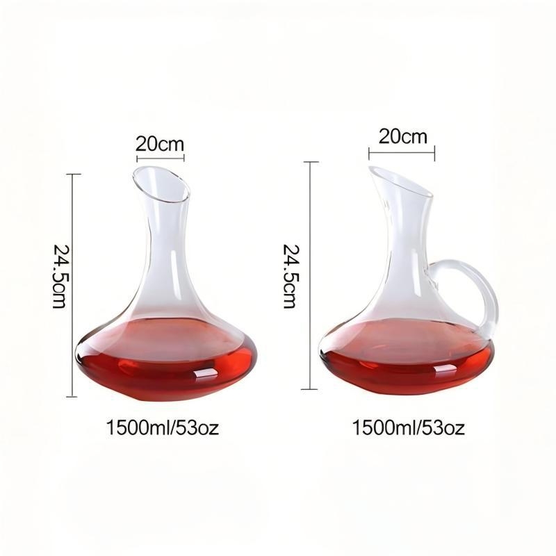 Decantor de vin roșu din cristal, cu mâner, separator de vin, set pentru hoteluri europene