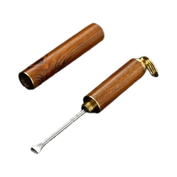 Lingură portabilă pentru urechi din lemn de rosewood, lingură spirală pentru urechi, instrument pentru îndepărtarea cerumenului
