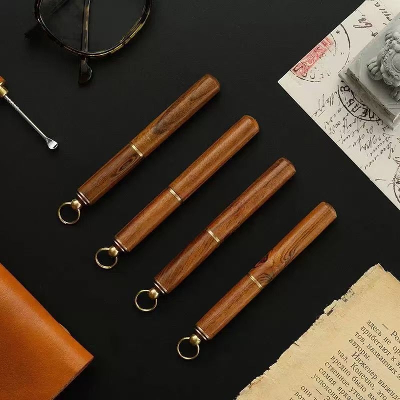 Lingură portabilă pentru urechi din lemn de rosewood, lingură spirală pentru urechi, instrument pentru îndepărtarea cerumenului