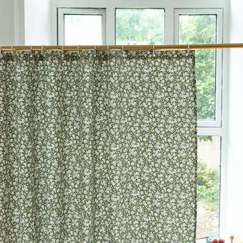 Cortină de duș textil, stil japonez-coreean pentru baie