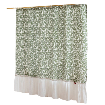 Cortină de duș textil, stil japonez-coreean pentru baie