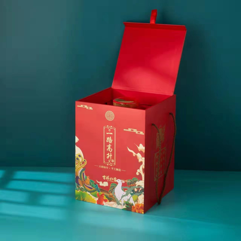 Set de sticle ceramice pentru vin Jingdezhen cu sigiliu și etichetă