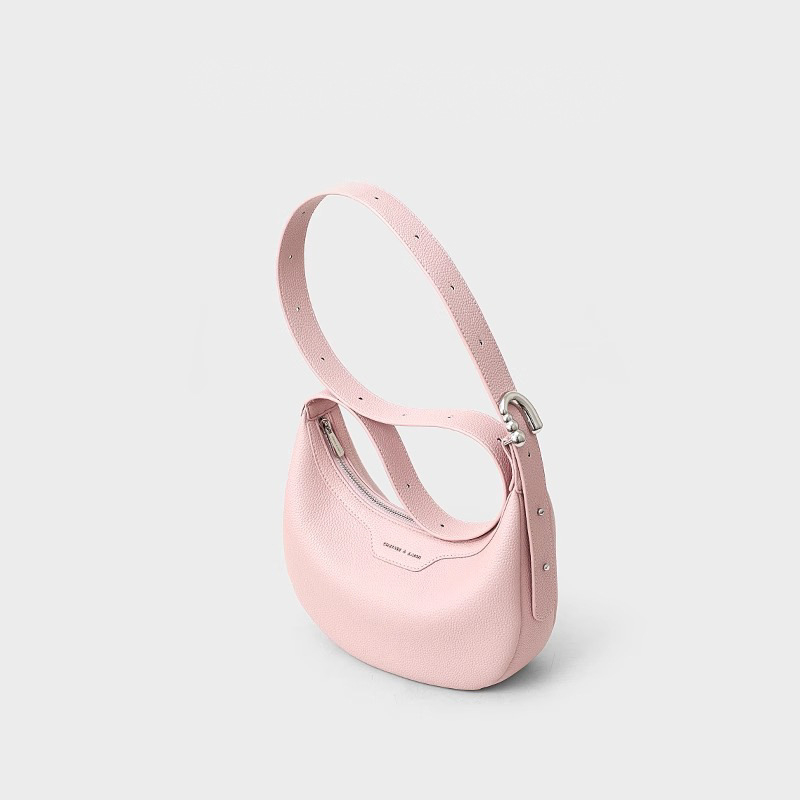 Valódi bőrből készült félhold alakú oldaltáska cipzárral, városi minimalist dizájn, válltáska/crossbody, közepes méret, őszi 2025