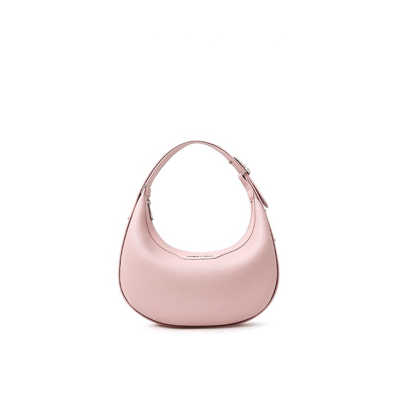 Valódi bőrből készült félhold alakú oldaltáska cipzárral, városi minimalist dizájn, válltáska/crossbody, közepes méret, őszi 2025