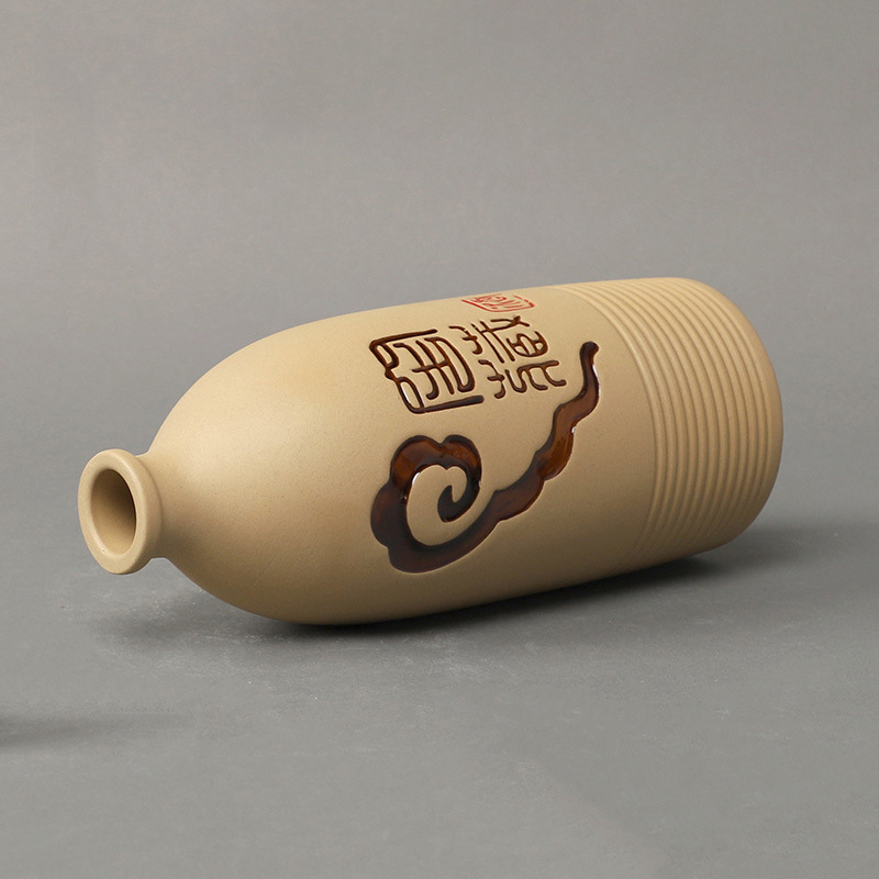 Sticlă de vin din ceramică, stil retro lux
