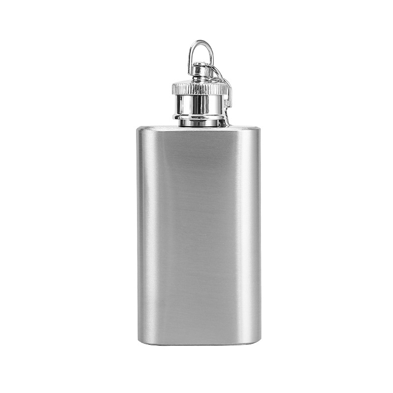 Dashun flască din oțel inoxidabil pentru camping, cu breloc, 1-2 oz
