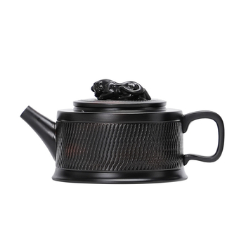 Ceainic ceramic de înaltă calitate, lucrat manual, în stil Han, cu motiv tigru, capacitate mare