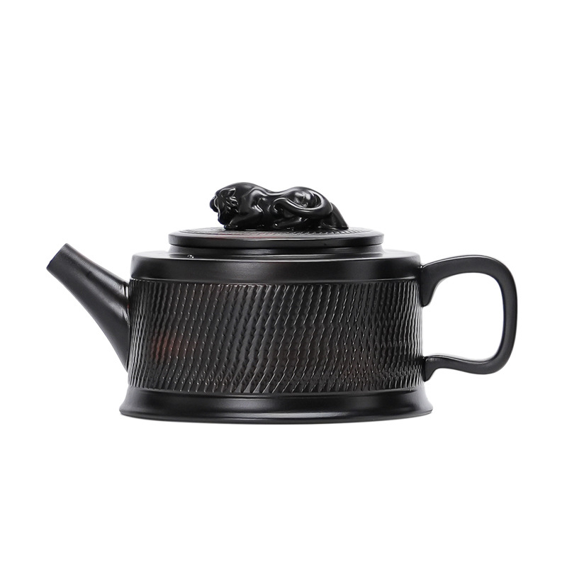 Ceainic ceramic de înaltă calitate, lucrat manual, în stil Han, cu motiv tigru, capacitate mare