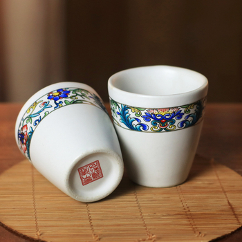 Sticlă ceramică Jingdezhen pentru băuturi alcoolice, 0,5 kg, calitate premium, set de pahare în stil japonez, cutie cadou