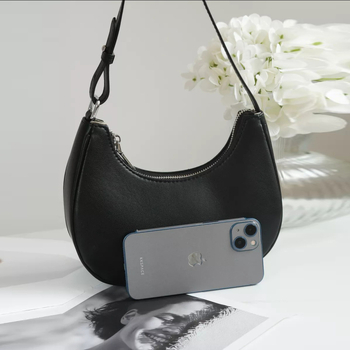 Ženska mala PU kožna torbica s polumjesečnim oblikom, preko ramena, New Moon stil, gradski minimalistički dizajn