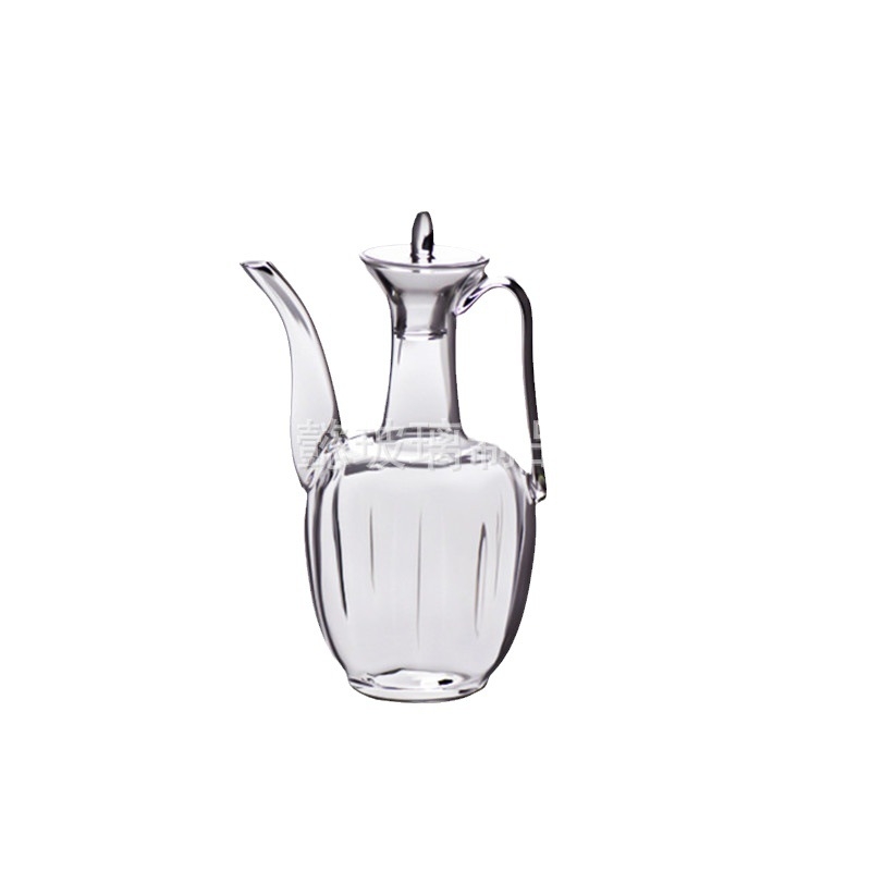 Ceainic de sticlă, realizat manual, în stilul dinastiei Song, design GuiFei inspirat (Concubina Imperială), corp din sticlă borosilicată, cu grosime, pentru infuzarea ceaiului