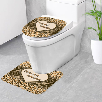 Draperie de baie cu imprimeu leopard, perdea de duș impermeabilă din poliester, perdea pentru bucătărie și dormitor