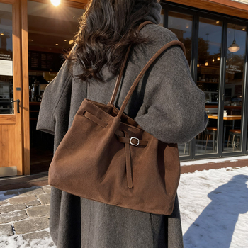 Nubuk tote torba velikog kapaciteta, gradski stil, za nošenje na rame, svakodnevna upotreba