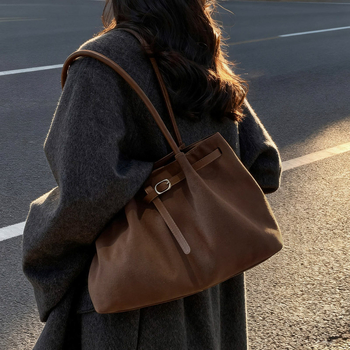 Nubuk tote torba velikog kapaciteta, gradski stil, za nošenje na rame, svakodnevna upotreba