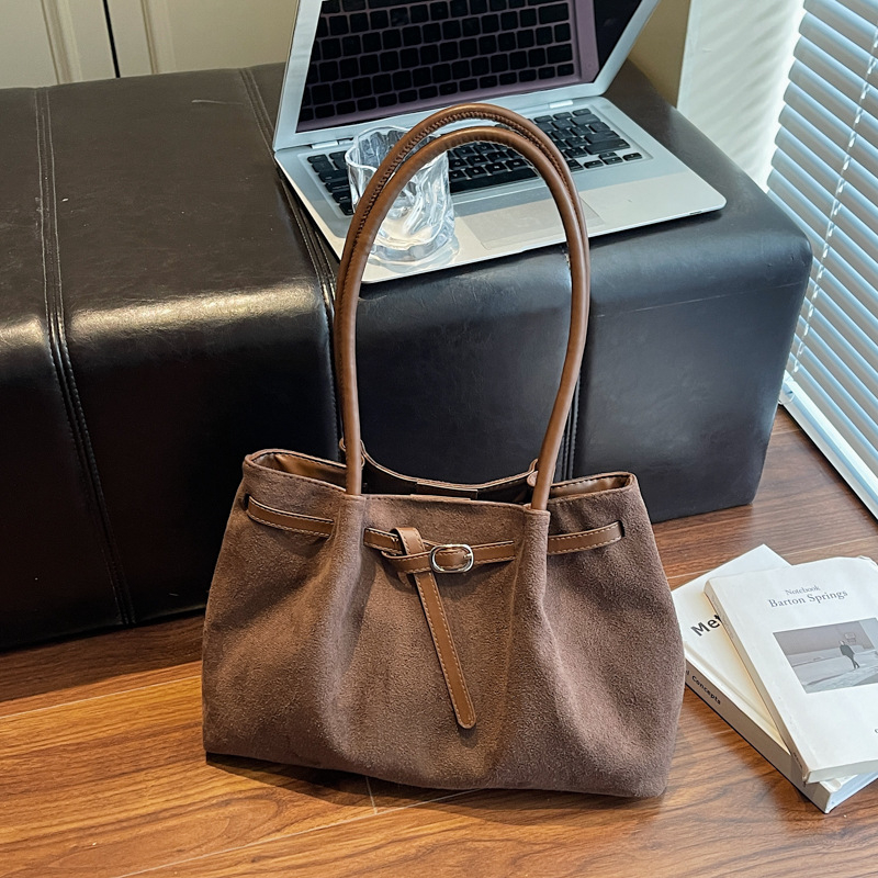 Nubuk tote torba velikog kapaciteta, gradski stil, za nošenje na rame, svakodnevna upotreba