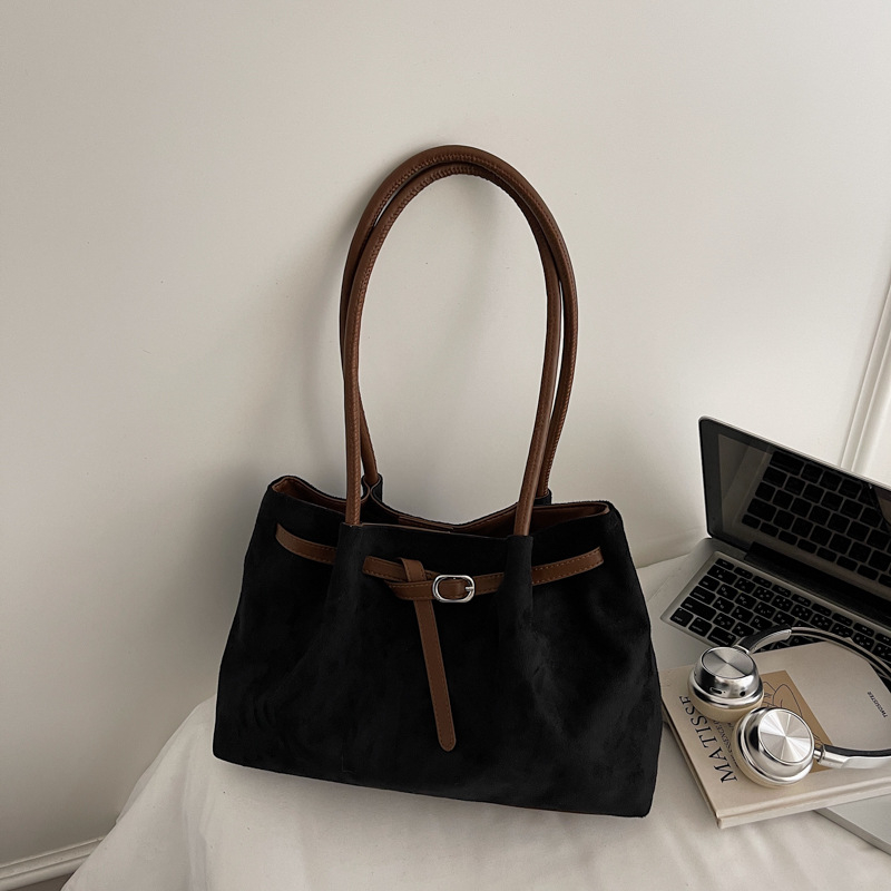 Nubuk tote torba velikog kapaciteta, gradski stil, za nošenje na rame, svakodnevna upotreba