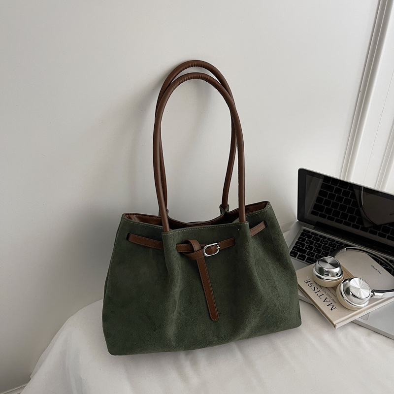 Nubuk tote torba velikog kapaciteta, gradski stil, za nošenje na rame, svakodnevna upotreba