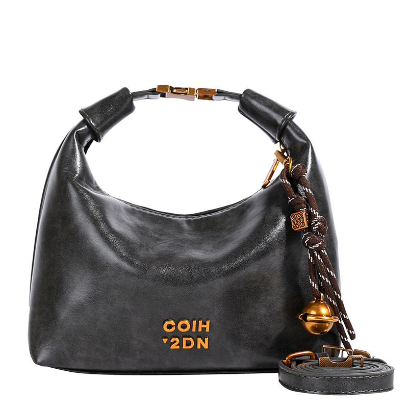 Ženska vintage crossbody torba, PU koža, polumjesnog oblika, mini kvadratni oblik, zimska kolekcija 2025
